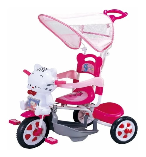 Triciclo Hello Ninny 2 En 1 Rosa Musical Con Luz Mytoy 5567R2 Bodega Aurrera en linea