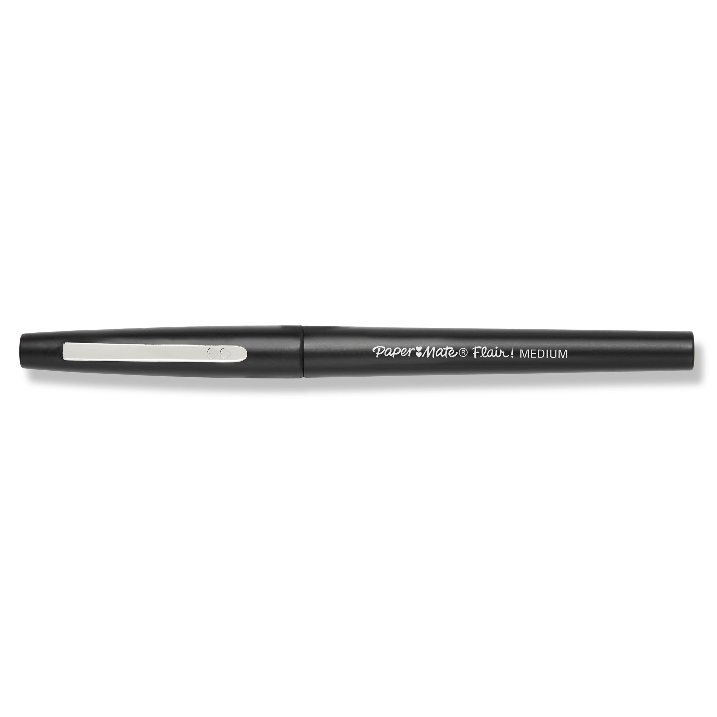 Paper Mate Flair Felt Tip Pens, Medium Point (0.7mm), Black, 2 Count 