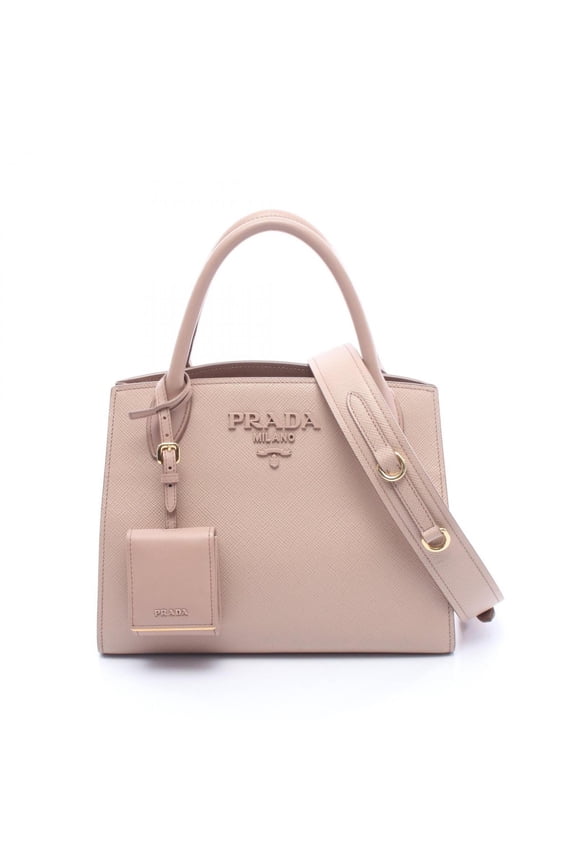 Pre-Owned Prada Monochrome 2-Way Handbag, Leather, Women's, Pink, 1BA269 2ERX F00RK CI