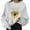 ZA White, variant on Womens Tops Casual Graphic Sunflower Printed Long Sleeve O Neck Sweatshirt Loose Gray Tshirts for Women S