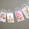 thumbnail image 1 of Decoración de pared con fotos para fiestas de cumpleaños de bebés, banderines con fotos, suministros para fiestas, carpeta con fotos de 12 meses, 1 of 3