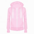 thumbnail image 4 of Towmus Lightweight Zip Up Hoodie Women Oversized Sweatshirt Long Sleeve Hooded Y2k Jacket Plus Size Fall Plain Hoodies, 4 of 4