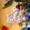 thumbnail image 5 of Uxgjfwu Snowman Ornament Pink 2D Acrylic Design for Christmas Tree Decoration, Holiday Hanging Decor for Home and Party, Flat lightweight Piece for Festive Scene Setup, 5 of 5