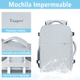 thumbnail image 3 of Mochila de Viaje Taygeer Impermeable con USB para Laptop 15.6" Xtellar Azul, 3 of 3