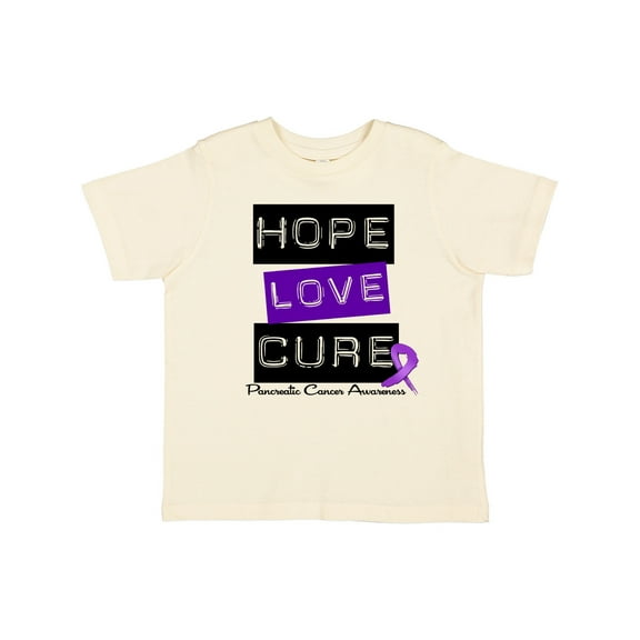 Inktastic Pancreatic Cancer Hope Love Cure Boys or Girls Toddler T-Shirt