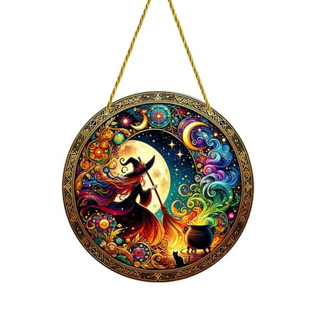 

Clearance hot items Stain Glass Window Large Hanging Vase Our First Christmas Together Ornament Frightfully Delightful Acrylic Hanging Decoration: Get In The !