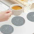 thumbnail image 5 of Yonrjhukm Woven Round Non Slip Yarn Placemats, Thermal Insulation Coasters for Kitchen & Dining Table, Durable & Easy to Clean, Perfect for Gifts with Storage Stand, 5 of 6