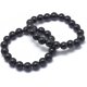 thumbnail image 1 of 10 pulseras curativas con cuentas de piedra negra, elásticas, de 8 mm, energéticas, para mujeres y hombres, joyería, regalos de cumpleaños., 1 of 3