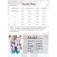 thumbnail image 5 of Asyoly Womens Flannel Plaid Shirts Jacket Long Sleeve Button Down Loose Lapel Shacket Jacket Oversized Coats With Pocket, 5 of 8