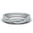 thumbnail image 2 of Dazzlingrock Collection 0.25 Carat (ctw) 18K Round Diamond Anniversary Wedding Band Swirl Matching Ring 1/4 CT, White Gold, Size 9, 2 of 5