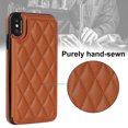 thumbnail image 5 of Case Compatible with iPhone XS Max, Stylish Card Slots Kickstand PU Leather Back Case Magnetic Closure RFID Blocking Drop Protective Shockproof Cover for iPhone XS Max, Brown, 5 of 8