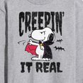 thumbnail image 3 of Peanuts - Creepin It Real - Men's Long Sleeve T-Shirt, 3 of 6