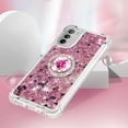 thumbnail image 4 of Glitter Case for Moto G 5G 2022, Bling Sparkle Floating Liquid Soft TPU Cushion Fashion Girly Women Girls Clear with Ring Holder Phone Cover for Motorola Moto G 5G 2022（Not 2021） Rose Gold, 4 of 6