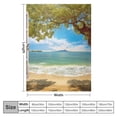 thumbnail image 4 of Fenyluxe Dreamy Beach Throw Blanket for Couch Sofa Bed Office Travel Camping School Flannel Blanket All Seasons Gifts 60x80in, 4 of 6