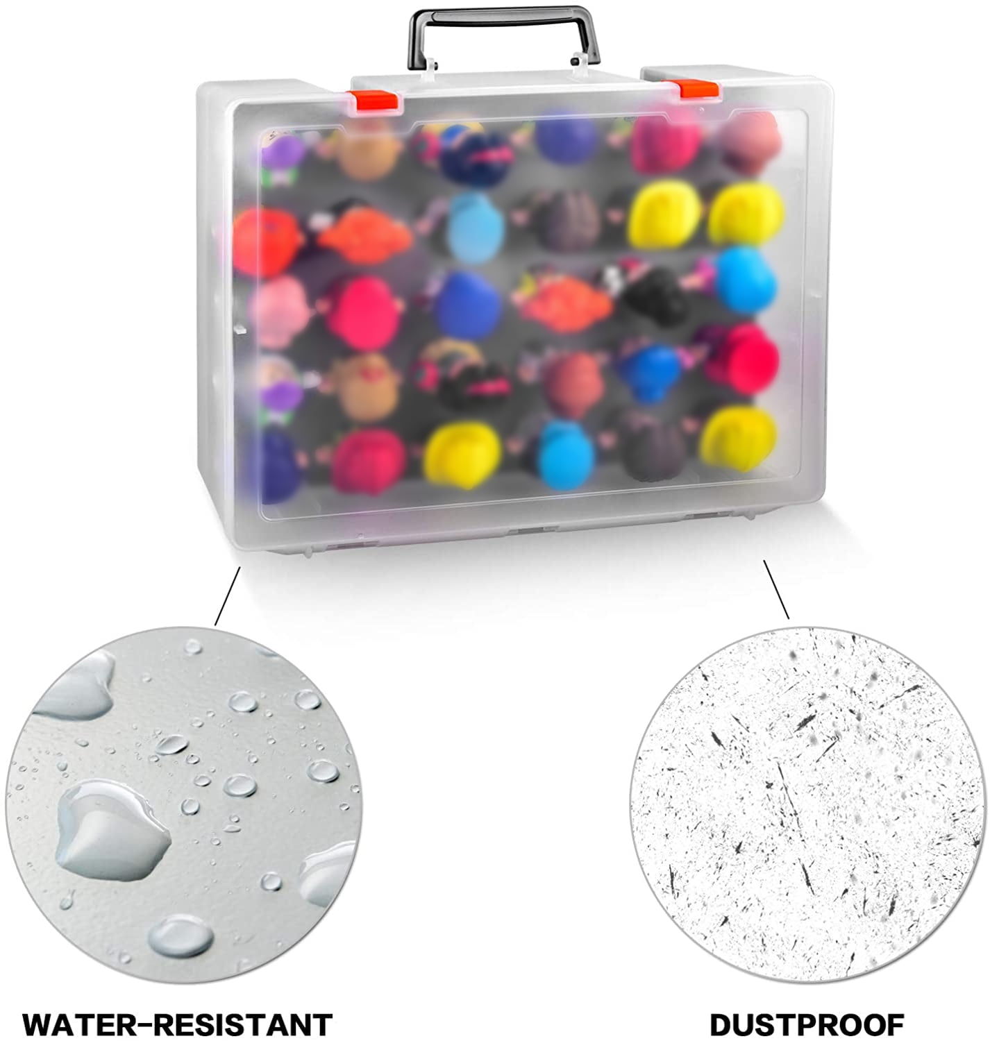 Storage Organizer Case for Fisher-Price Little People, Collector Container for Mini Toys (Box Only) Clear