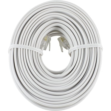 onn Phone Line Cord for a Landline Phone, 50'