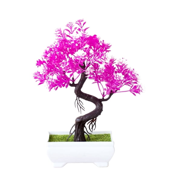 1 Pcs Artificial Potted Tree, Decorative Faux Plants Artificial Potted Tree Bonsai Simulation Plant Home Decor Table Centerpieces Desk Ornament