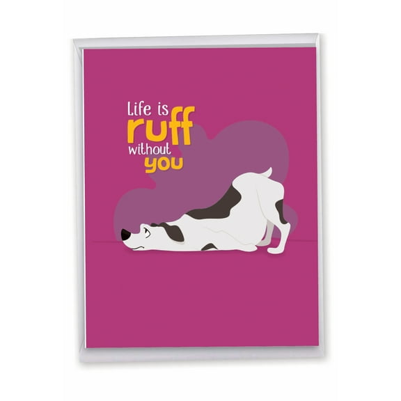 1 Big Miss You Card (8.5 x 11 Inch) - Doggone Awesome Notes Miss You J6586CMYG-US