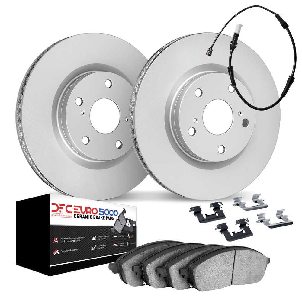 Dynamic Friction Company 4622-19148 DFC Geospec Rotors with EURO 5000 Ceramic Brake Pads includes