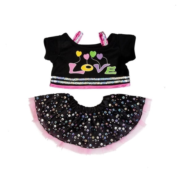 Love Summer Outfit for 14-18 Inch Plush Dolls, Casual Dress Up Doll Clothes