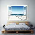 thumbnail image 4 of IDEA4WALL Wall Murals Fake White Window with Palm Tree Shadow on the Beach Removable Wallpaper Peel and Stick Wall Stickers - 36x48 inches, 4 of 5