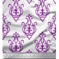 thumbnail image 1 of Soimoi Crepe Silk Fabric Damask Ikat Decor Fabric Printed Yard 42 Inch Wide, 1 of 3