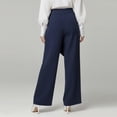 thumbnail image 6 of Wide Leg Pants Woman Plus Size Fashion Asymmetrical Wrap Button Wide Leg Pants with Pockets Trendy Womens Clothes, 6 of 6