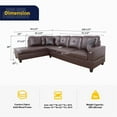 thumbnail image 2 of Lifestyle Furniture Smith Left-Facing Sectional Sofa Set in Chocolate/Brown, 2 of 4