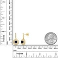 thumbnail image 2 of Gem Stone King 18K Yellow Gold Plated Silver Dangle Earrings Cushion Sapphire and Moissanite (1.95 Cttw), 2 of 3
