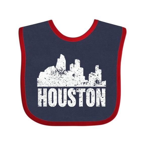 Inktastic Houston Skyline Grunge Boys or Girls Baby Bib