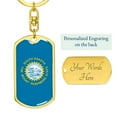 thumbnail image 3 of South Dakota State Flag Keychain Dog Tag Stainless Steel or 18k Gold, 3 of 8