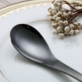 thumbnail image 6 of ReaNea Black Soup Spoons 6 Pieces, Stainless Steel Asian Soup Spoon Set, 6 of 9