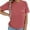 Watermelon Red, variant on Hifoo Maternity Comfort Breastfeeding Shirts For Women Mama Zipper Nursing O-Neck Tops Distressed Pregnancy Clothes With Pocket Comfort Pregnant Blouses