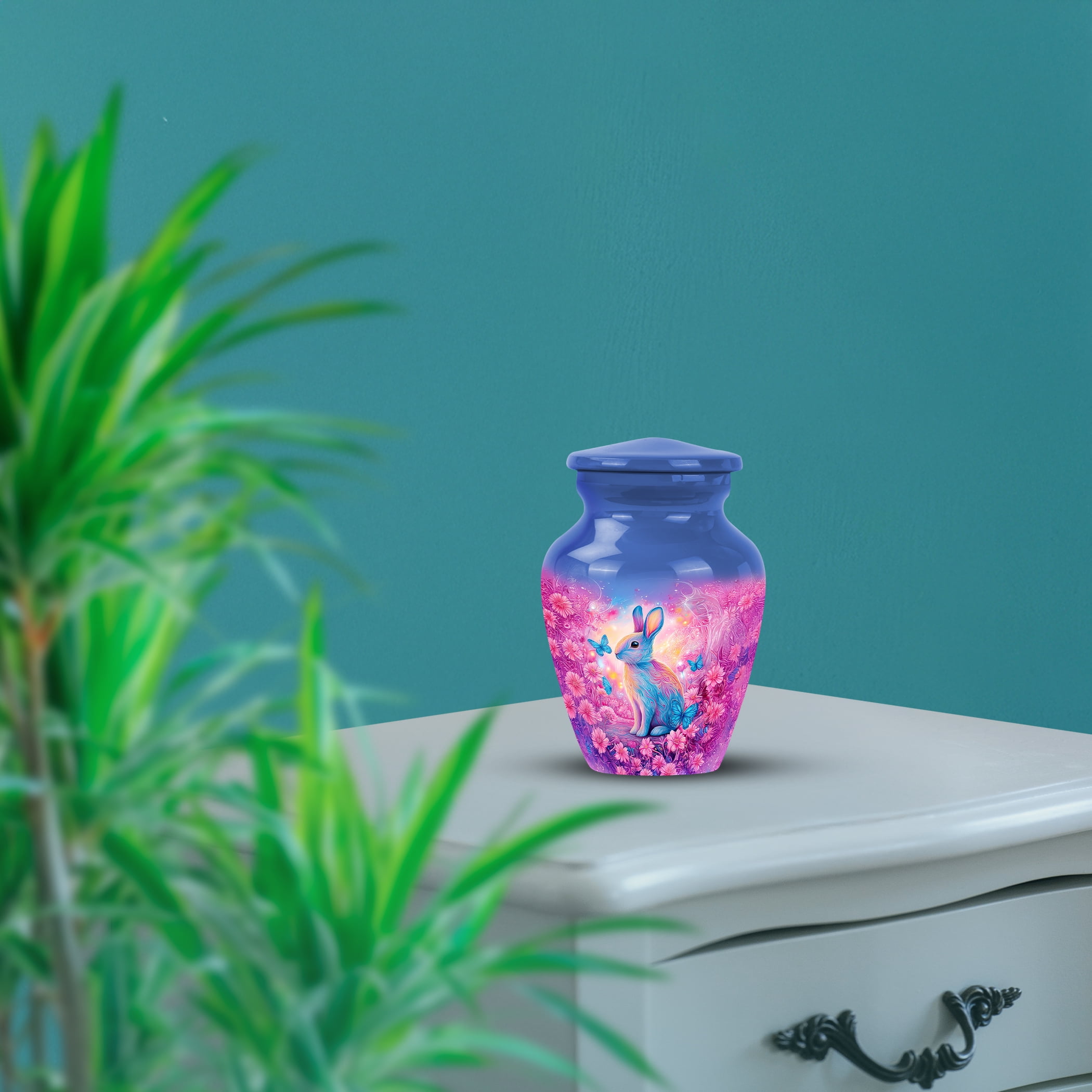 SABURIAL Rabbit Urn - Miniature Urn For Human Ashes - 3 Inch - Pack Of 1 - Burial Decorative For Mom & Dad - Keepsakes Urns For Ashes - Memorial Urns For Male & Female