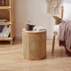 thumbnail image 2 of Mesa de centro tejida de ratán de madera maciza para el hogar, mueble moderno para sala de estar, sofá, mesa de té Vintage creativa, cesta de almacenamiento Circular, 2 of 4