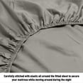 thumbnail image 3 of HLONK Fresh Linen 1200 Thread Count California King Size Deep Pocket Solid Cotton Sheet Set (California King, 3 of 3