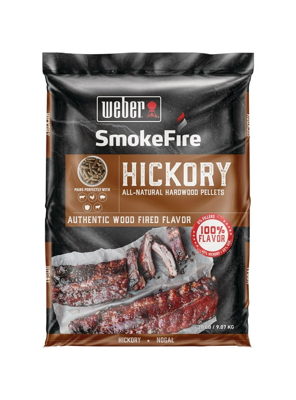 1 PK, Weber SmokeFire 20 Lb. Hickory Wood Pellet