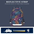thumbnail image 5 of FORMRS School Backpack 17" Student Travel Bag with Laptop Compartment, Colorful Art Leaves Pattern, 5 of 7