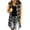 Gray, variant on Women's Plaid Long Vest Jacket Lightweight Collared Button Down Open Layering Gilet Dressy Casual Sleeveless Cardigan Coat M
