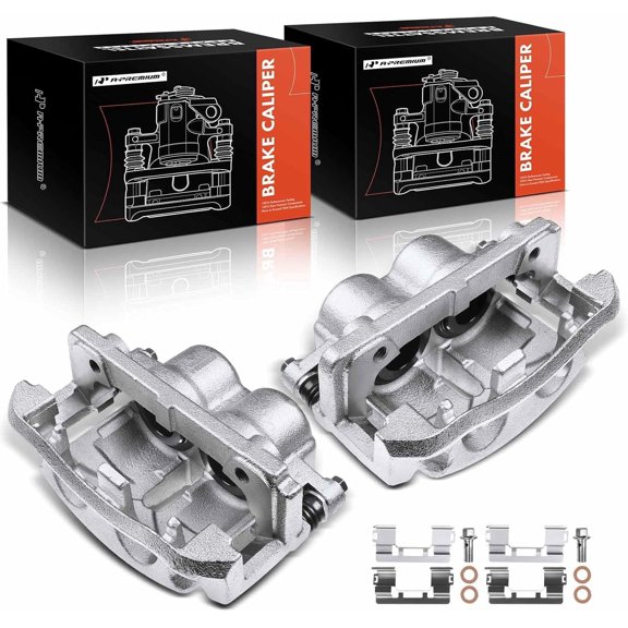 A-Premium Brake Caliper Assembly with Bracket Compatible with Ford F-150 Lincoln Mark LT 2006-2008 Front Side 2-PC Set