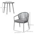 thumbnail image 3 of Outsunny 3-Piece Rattan Bistro Set, Garden Seating Group, 3 of 10