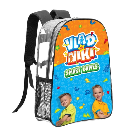 Vlad and Niki Pattern Transparent Backpack Lightweight And fashionable Showcasing Personality And Leading The Trend