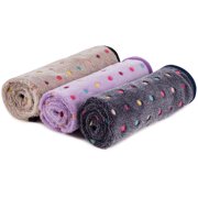 Miadore 3 Pack of Pet Blankets - 24 x 32 Soft Warm Paw Print Blanket/Bed Cover for Dogs and Cats, Kitty and Puppy