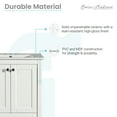 thumbnail image 4 of Cannes 24 in. White Bathroom Vanity With White, 3-Hole Ceramic Sink Top, 4 of 9