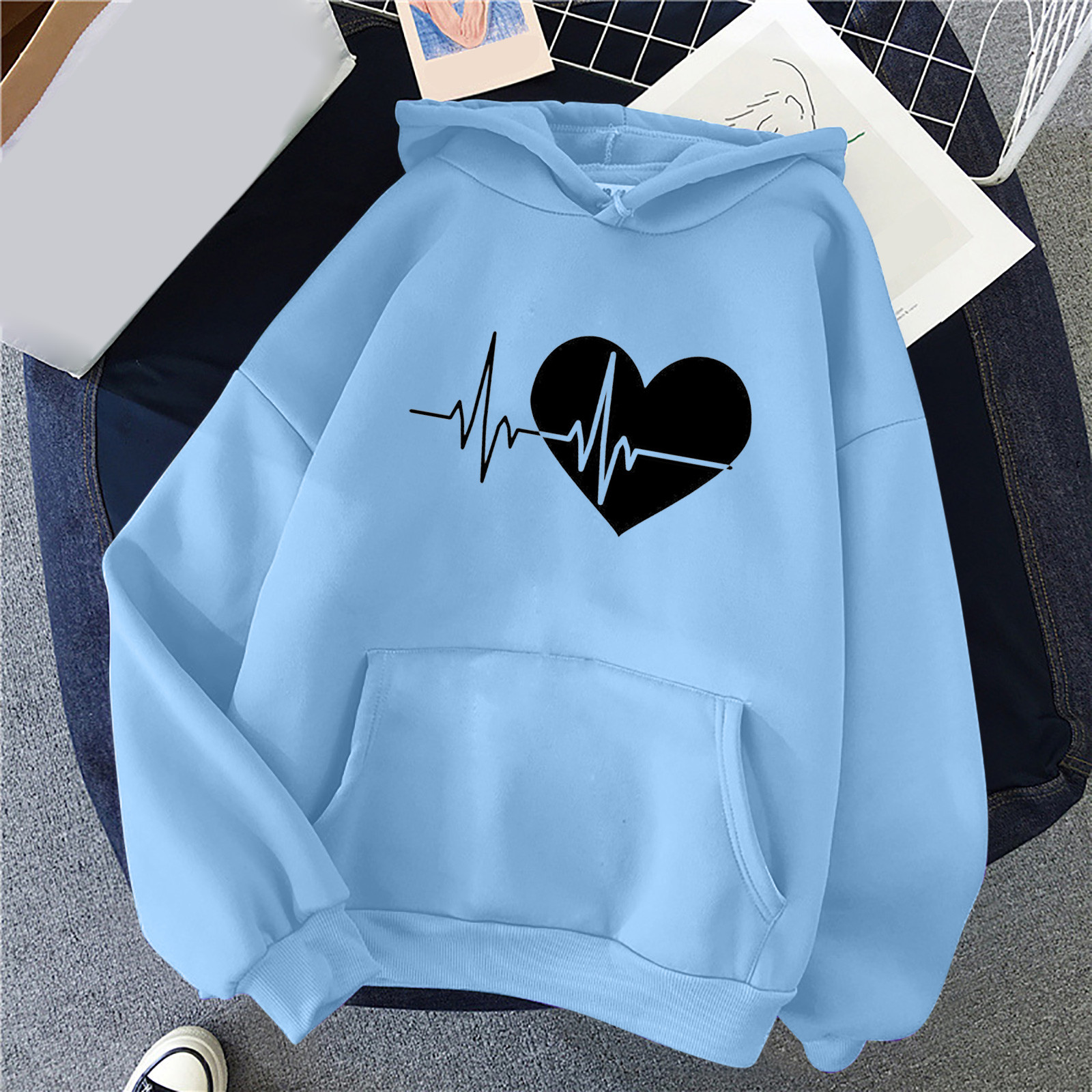 Dyegold Oversized Hoodie For Women Clearance Prime Graphic Jacket Long  Sleeve Fleece Oversized Heart Print Clothes Casual Plus Size Hoodie Ladies  Trendy Sweatshirt Winter Comfy Teen Girls Sweater 