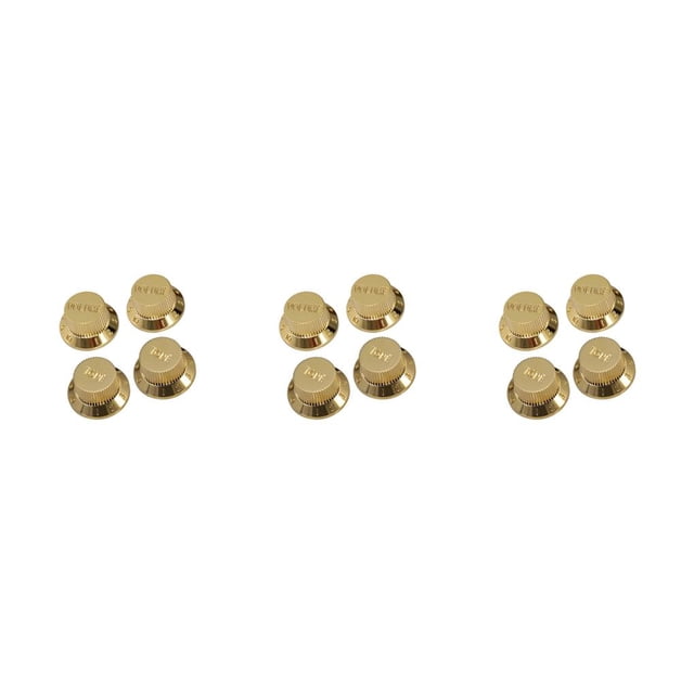 Guardoinrt Electric Guitar Potentiometer Caps Parts Volume Knob Enjoyable String Instrument Plastic Tone Button Professionals Gold 2T2V 3Set