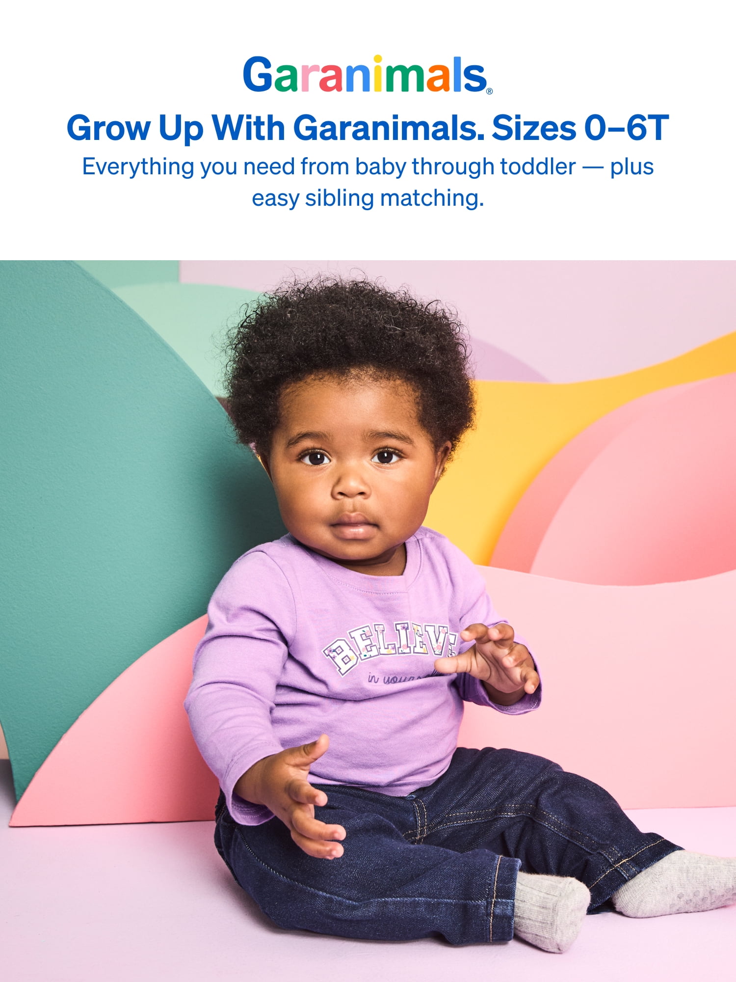 Garanimals Baby & Toddler Girl Long Sleeve Shirts, Single & 3-Pack, Sizes 0-6T