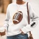 thumbnail image 1 of TaTaai Women Baseball Print Crew Neck Long Sleeve Drop Shoulder Top Hoodie Ladies Spring Autumn Daily Commute Street Wear Soft Comfortable No Fading Machine Washable Stylish Top Gift, 1 of 4