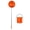 Orange, variant on Pink Telescopic Pool Fishing Net And Foldable Bucket - Stainless Steel Cleaning Tool For Standard Swimming Pool Upkeep