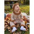 thumbnail image 4 of Cjfdfy Newborn Baby Girl Thanksgiving Clothes My Roll Are Homemade Embroidery Striped Romper Long Sleeve Jumpsuits With Headband Infant Cute Thanksgiving Fall Winter Outfits, 4 of 9